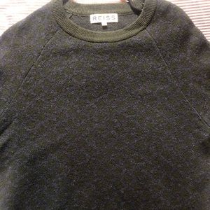 Form fitting Green Houndstooth Reiss Sweater